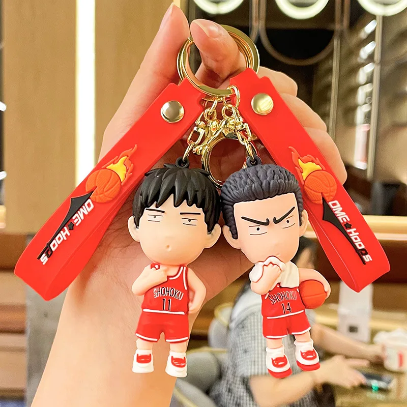 

miniso Cartoon car keychain pendant, basketball boy, exquisite bag, key chain pendant