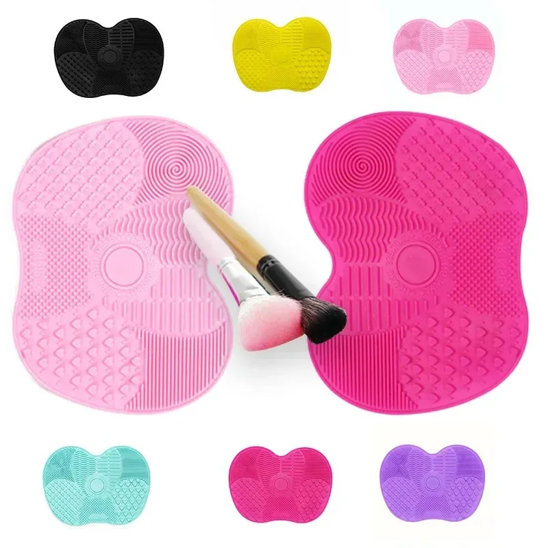 Nettoyeur de brosse en Silicone, 1 à 3 pièces, brosse de lavage de maquillage cosmétique, tapis de nettoyage de Gel, fond de teint, tampon de nettoyage de brosse de maquillage, planche à récurer