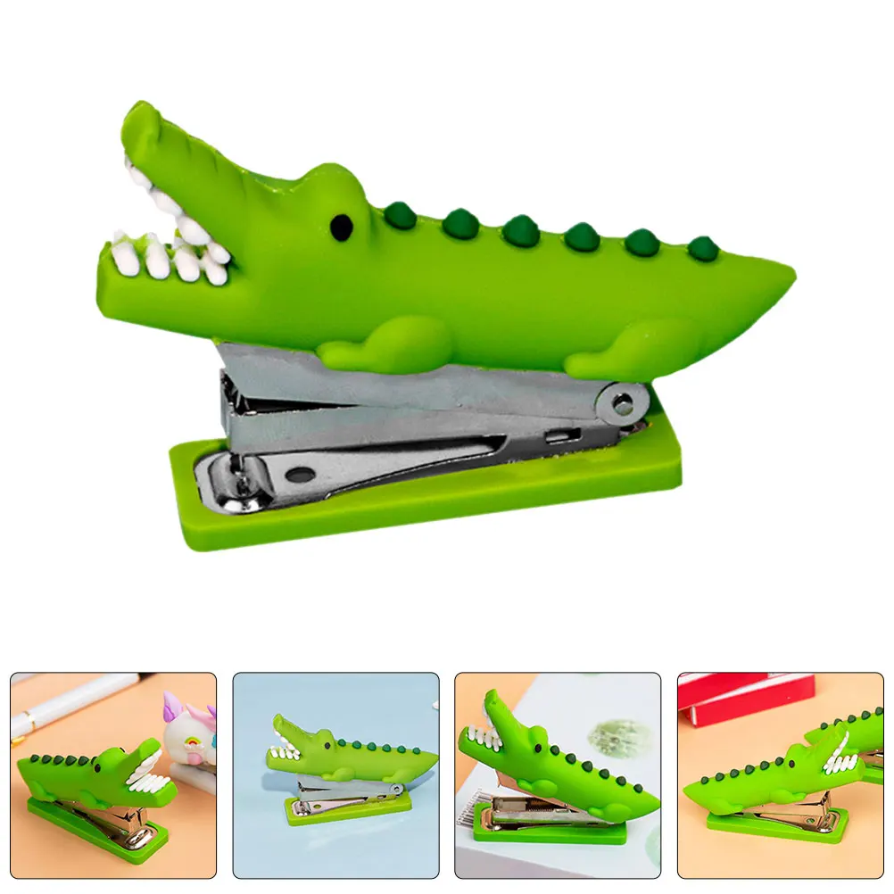 

2pcs Animal Silicone Cute Office Funny Paper Booklet Desktop Stapler Small Reusable Stapler For School Office Home
