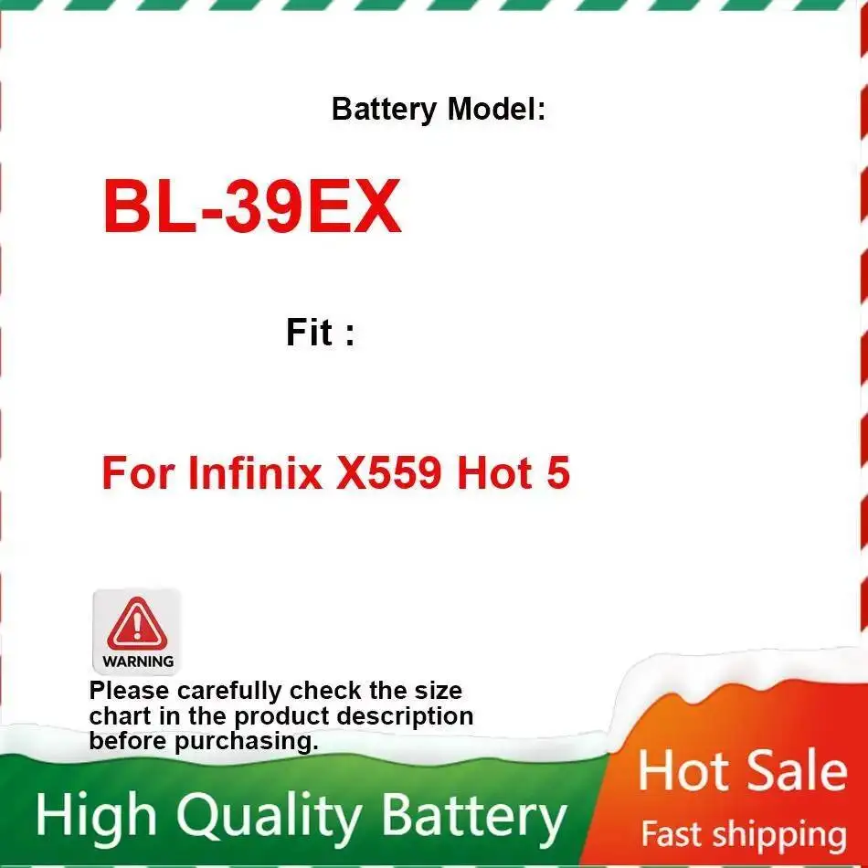 

Premium Replacement BL-39EX 4000Mah Mobile Phone Battery For Infinix X559 Hot 5