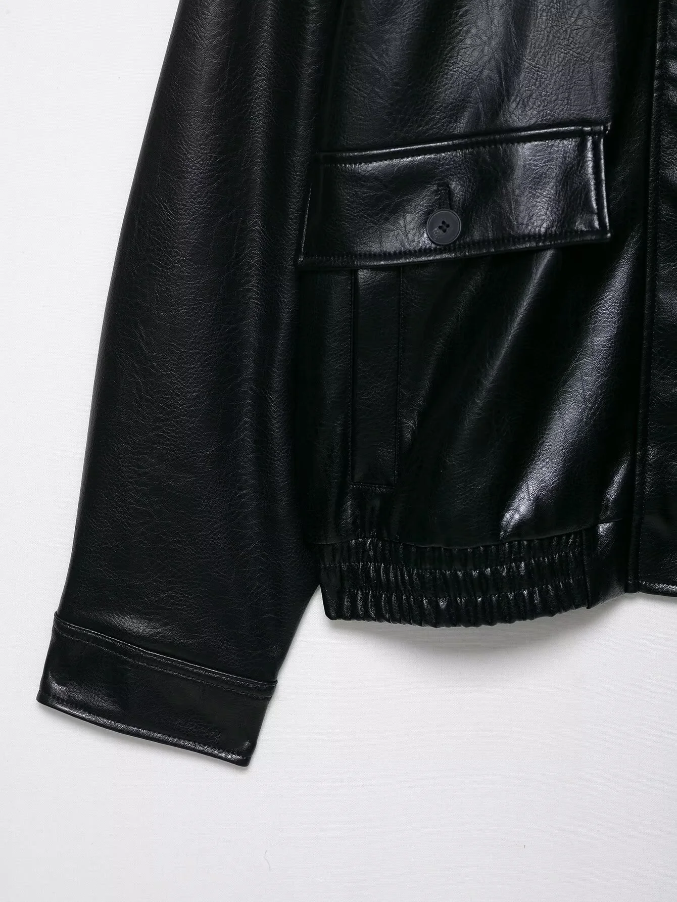   Veste de pilote en simili cuir pour femmes, nouvelle collection d'automne, décontractée, simple, polyvalente, mode Fuling, manches longues