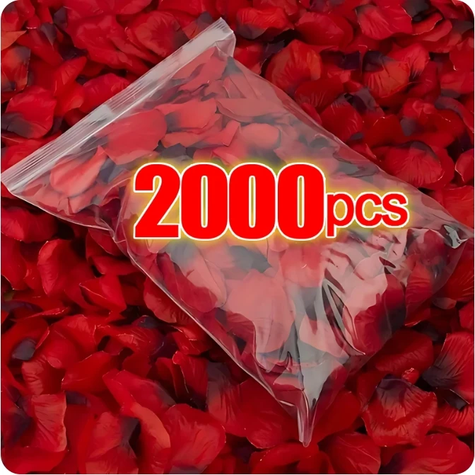 2000/100Pcs Colorful Artificial Fake Rose Petals White Red Gold Roses Petal Flowers For Romantic Wedding Party Favors Decoration