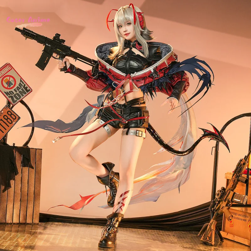 【Coser】Game Arknights Wiš'adel Cosplay Costume Uniform Halloween Carnival Party Christmas Play Role Clothes Clothing