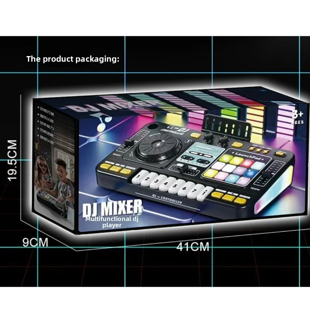 Mélangeur DJ multifonctionnel pour enfants, conception de Simulation interactive, contrôleur de platine DJ, effets de musique avec Microphone