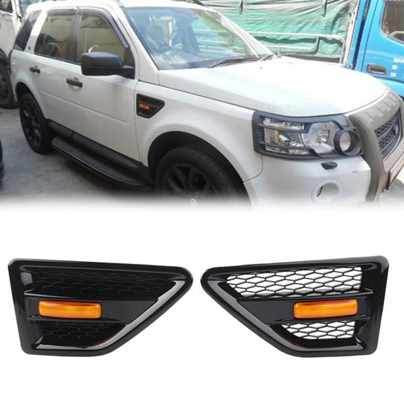 2Pcs Car Side Vent Mesh Front Grille Grill For Land Rover Freelander 2 LR2 2006-2016