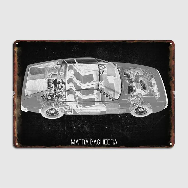 Matra Bagheera Metal Sign Wall Mural Cinema Decoration Garage Decoration Tin Sign Poster