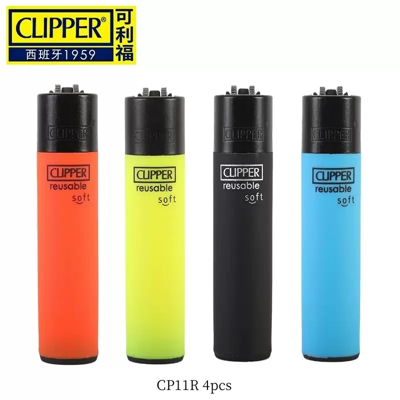 Clipper Lighter Large Color Rubber Spray Paint Lighter Butane Gas Lighter Fire Rate High Lighters Smoking Ignition Gadgets Gift