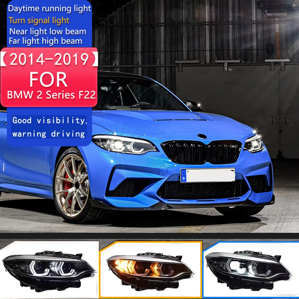 

Car Headlights For BMW 2 Series F22 2014-2019 LED Car Lamps Daytime Running Lights Dynamic Turn Signals Car Accessories