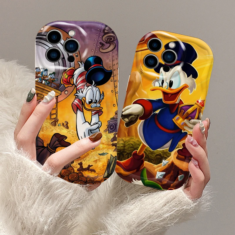 Disney Scrooge McDuck For Apple iPhone 15 14 13 12 11 XS XR X Pro Max Plus Wave Oil TPU Phone Case