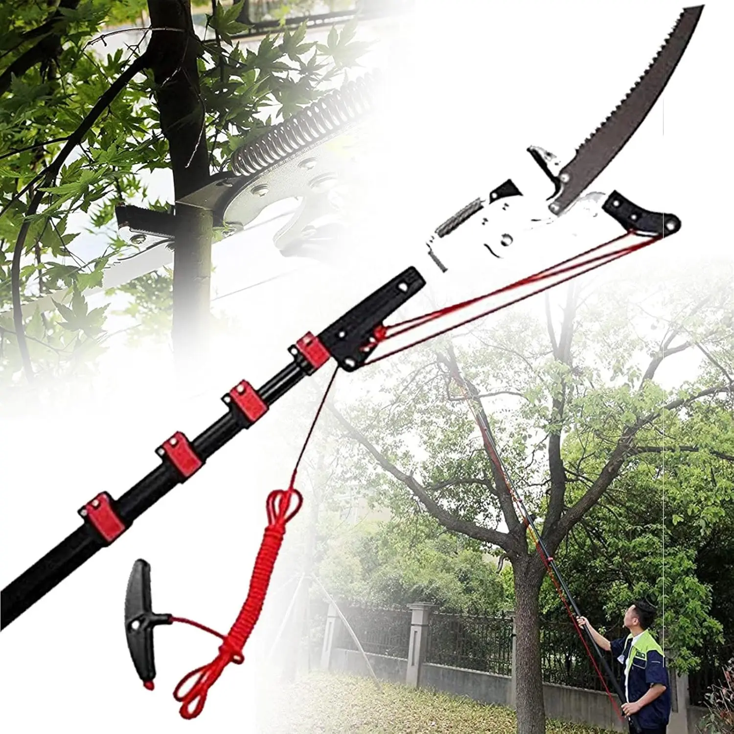 

Telescopic Pole Saw Tree Pruners Professional Extendable Pruning Saw Garden Bypass Landscaping Lopper Tools With Steel Blade