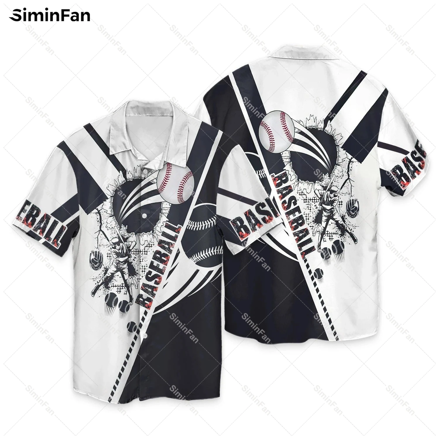 Play Baseball 3D All Over Printed Hawaiian Cuban Shirts Men Summer Camisa Male Tshirt Female Top Unisex Tee Fashion Streetwear