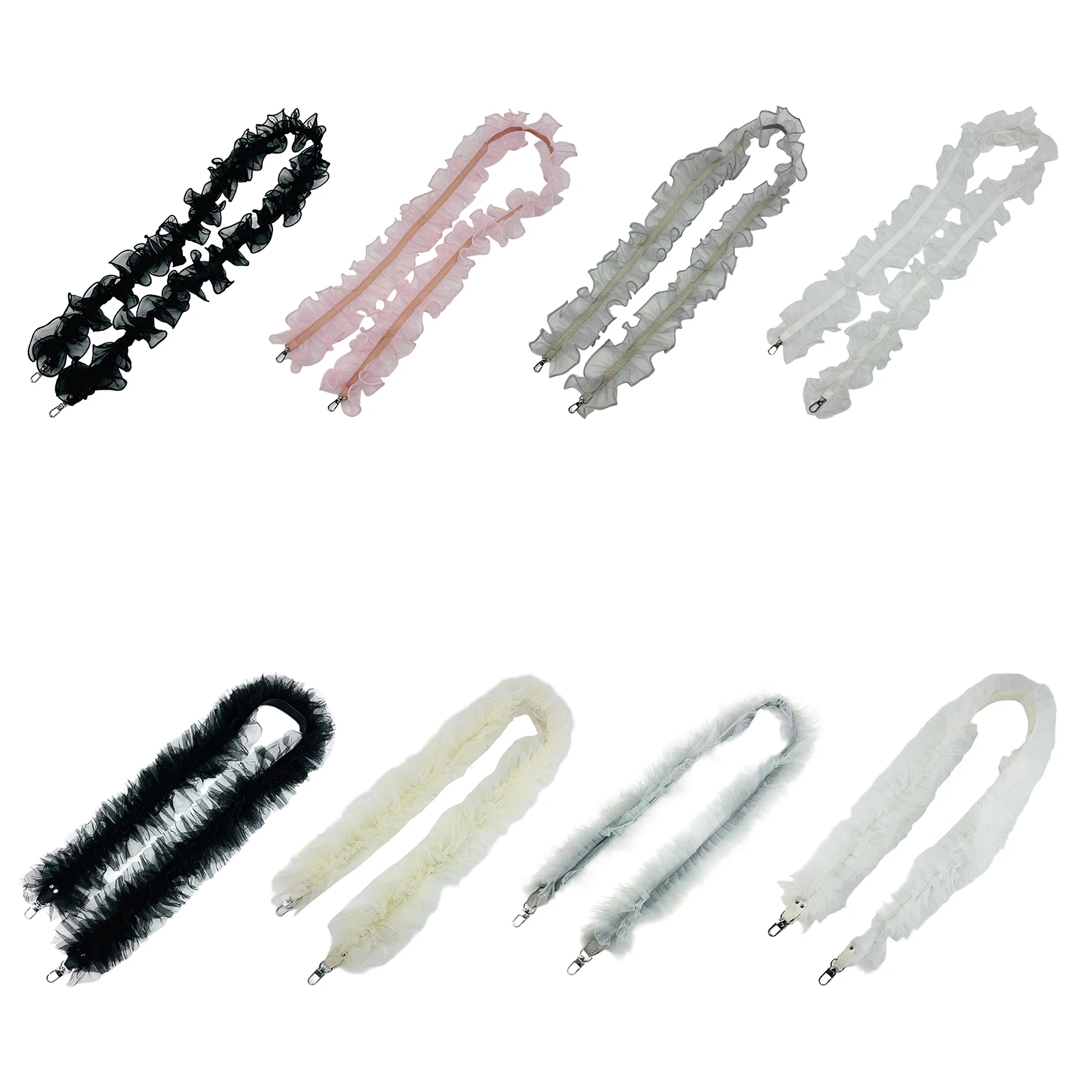 Women Replaceable Ruffle Strap Smartphone Shoulder Tulle Outdoor Neck Hanging for Cute Accessories