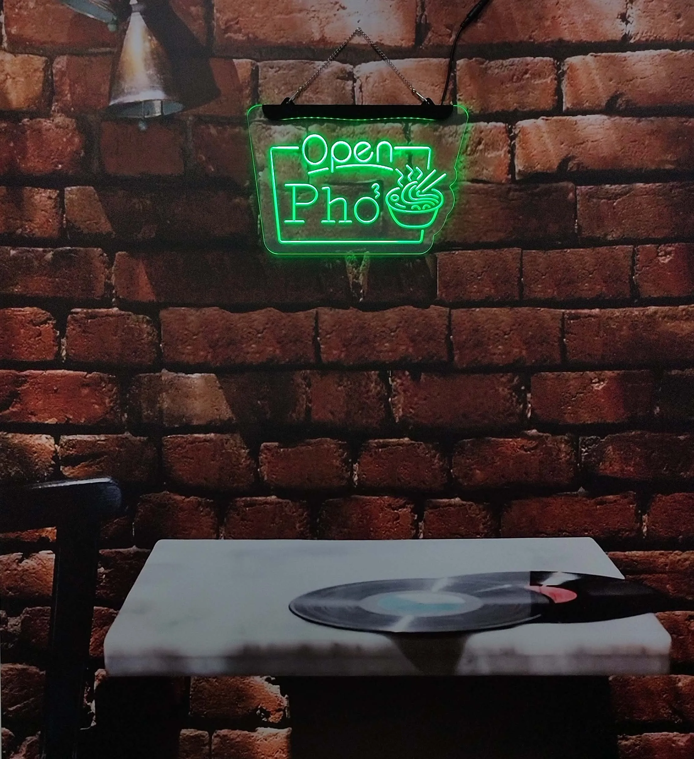 Open pho shop Tang Pho shop LED neon signs -3D carved interior wall art, suitable for home KTV holiday gift party decoration