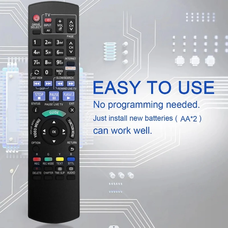 Vervang N2qayb001043 Afstandsbediening Voor Panasonic Blu-Ray-Speler DMR-PWT550 Dmrpwt550 Duurzaam Eenvoudig Te Installeren Eenvoudig Te Gebruiken
