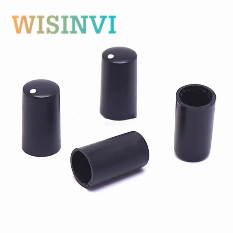 100PCS 7.5 * 14mm 7.5x14mm Plastic Potentiometer Knob Serrated Inner Hole 6mm Amplifier Knob Cap Smallest Knob Cap
