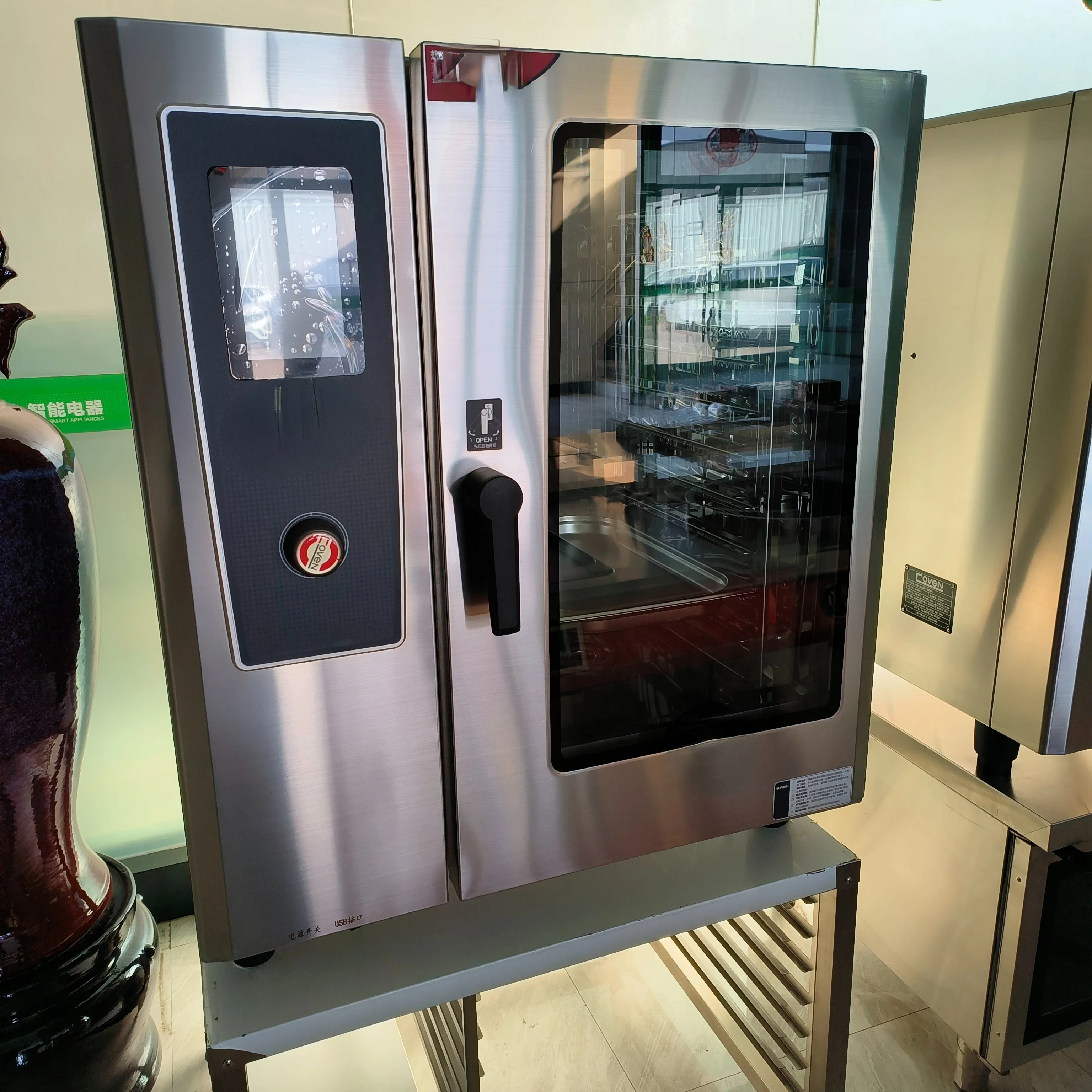 فرن ذكي حديث محمول من الفولاذ المقاوم للصدأ متعدد الوظائف لمطعم الفندق الراقية والاستخدام المنزلي