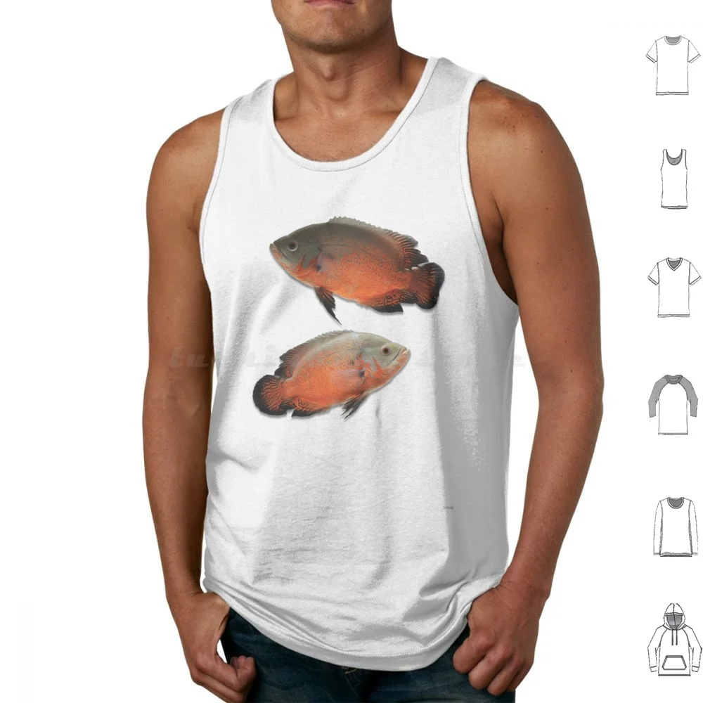 

Oscar Fish Oil Painting Tank Tops Vest Sleeveless Oscar Fish Oil Painting Aquarium Oil