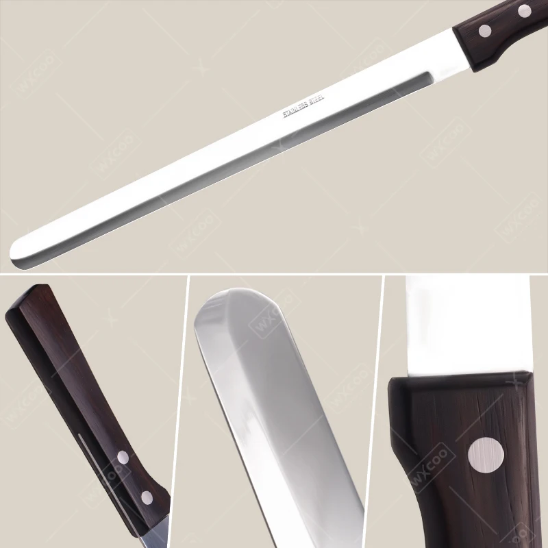 WXCOO Professional Kitchen Knives Stainless Steel Meat Cleaver Chef Slicing Sushi Knife Cooking Tools Ham Knife Versatile Knife