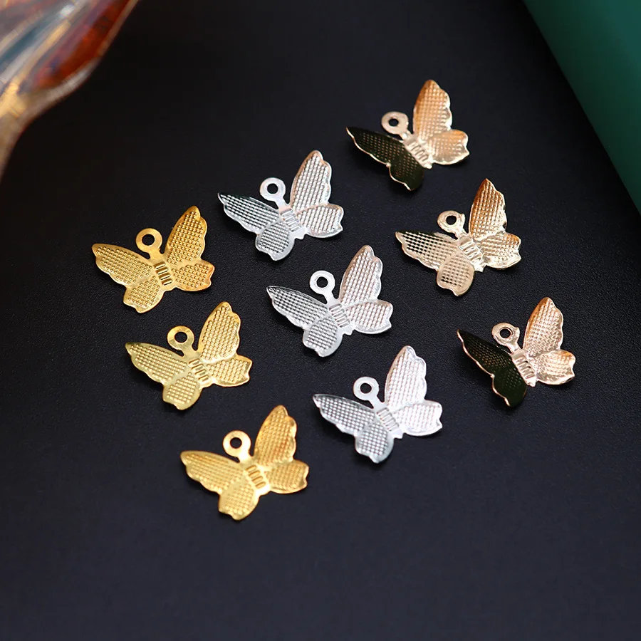 

500pcs 11*14mm Cute alloy Butterfly Charms for DIY Bracelet necklace Jewelry make Accessories
