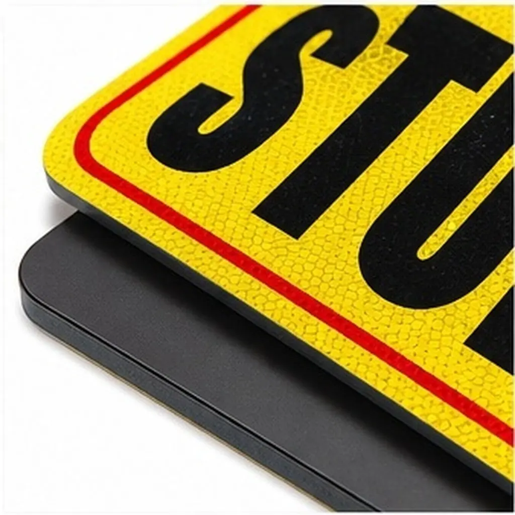 Magnetic Sticker Yellow with Black Block Letters Reflective Rubber Material Reusable Car Decal for New Driver