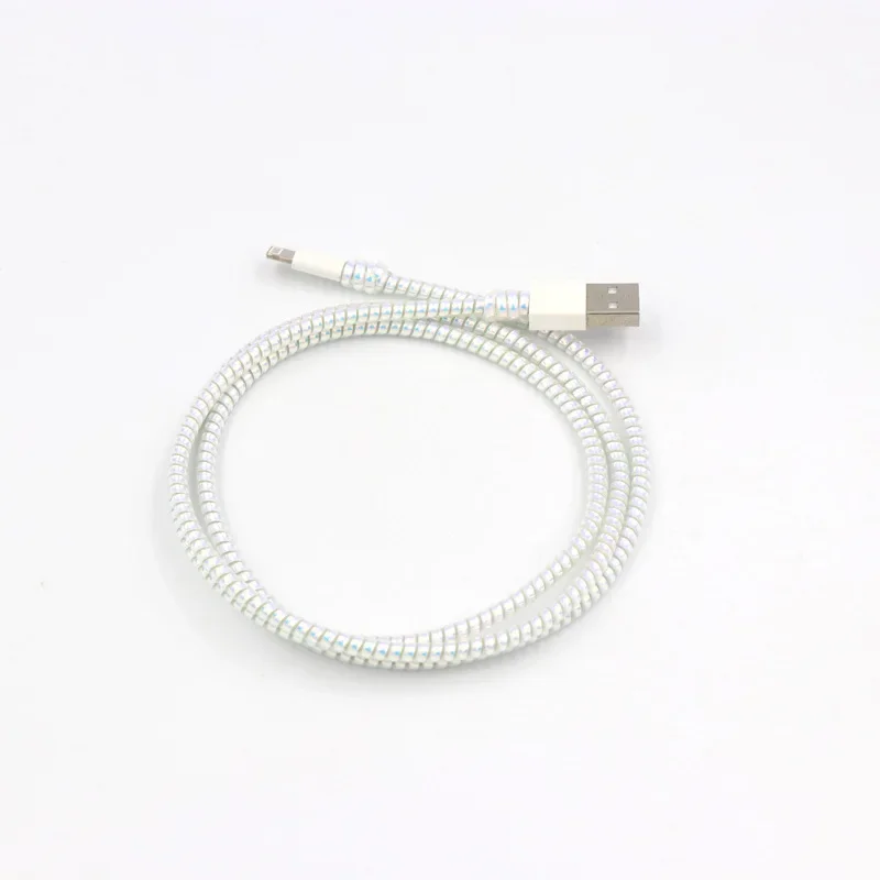 Enrouleur de Câble de Données USB pour Android, Protection Ronde, 1.6m, 1 Pièce