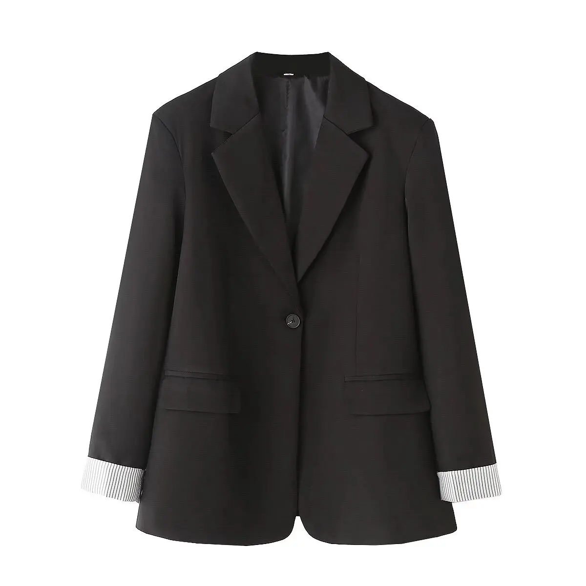 

Spring and summer women's clothes casual black jacket long sleeve blazer suit coat