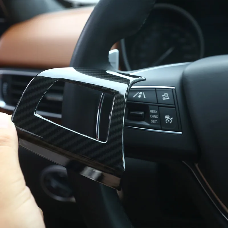 Auto Lenkrad Taste Rahmen Dekorative Aufkleber Für Maserati Levante Ghibli Quattroporte M161 ABS Trim Abdeckung Auto Zubehör