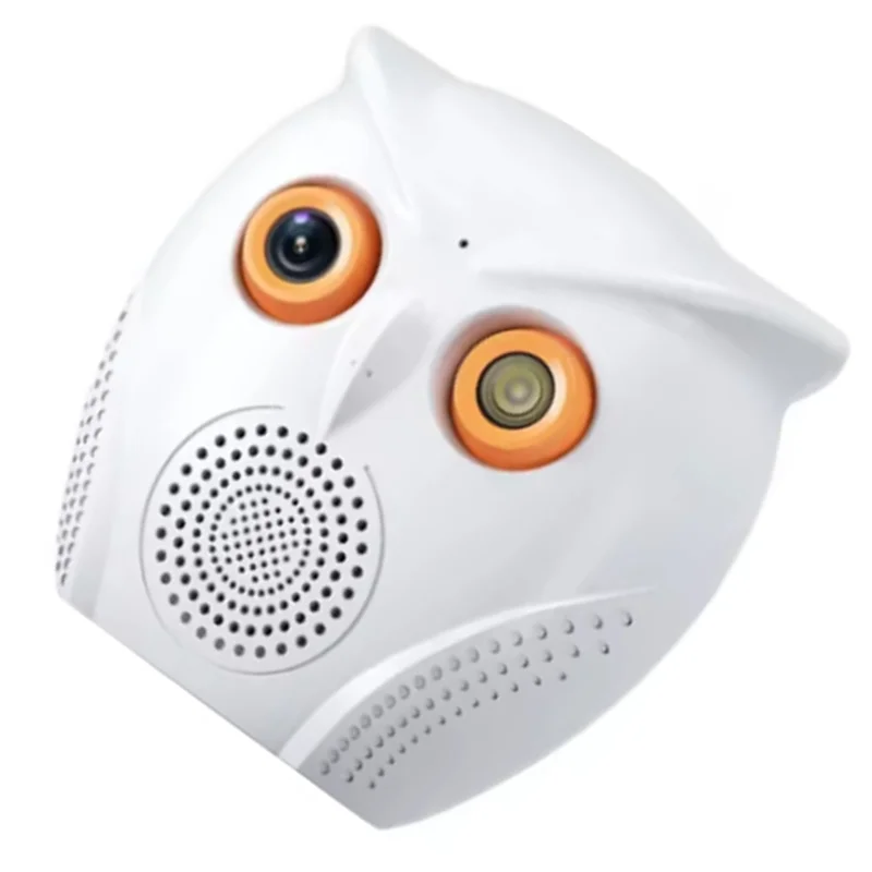 ABUO-Camera Owl Shape 2K 5MP Smart Home Mini Indoor Baby Monitor Detection Night Vision Two Way Audio Surveillance Cameras US