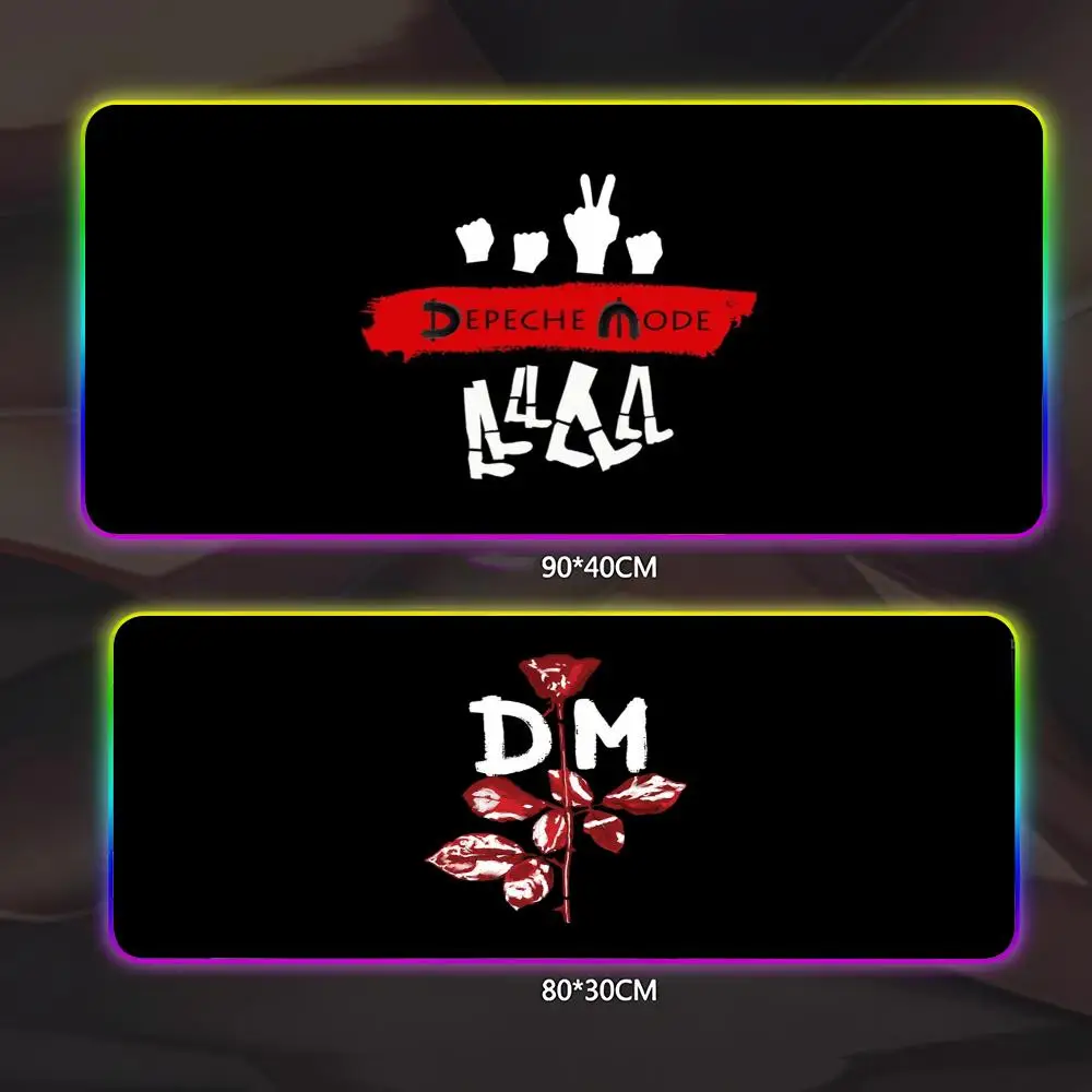 

Коврик для мыши Depeche Mode, светящийся светодиодный коврик для геймеров, игровой коврик для стола, RGB-коврик для клавиатуры и мыши ПК