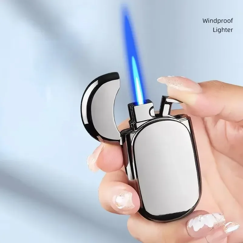 

Mini Torch Gas Lighter Portable Smoking Accessories Windproof High-Flame Lighter Metal Creative Cigarette Lighters with Gift Box