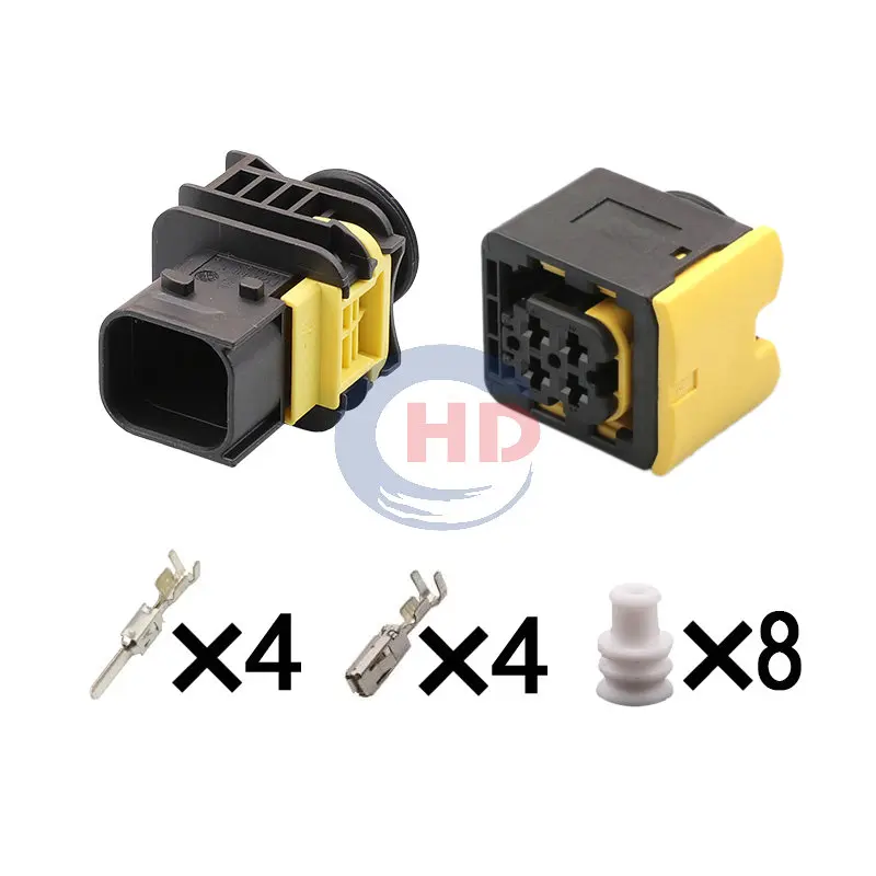 1-20 sets  4 Pin Oxygen Sensor Urea Pump Waterproof Connector 1-1703818-1 DJ7043B-3.5-21