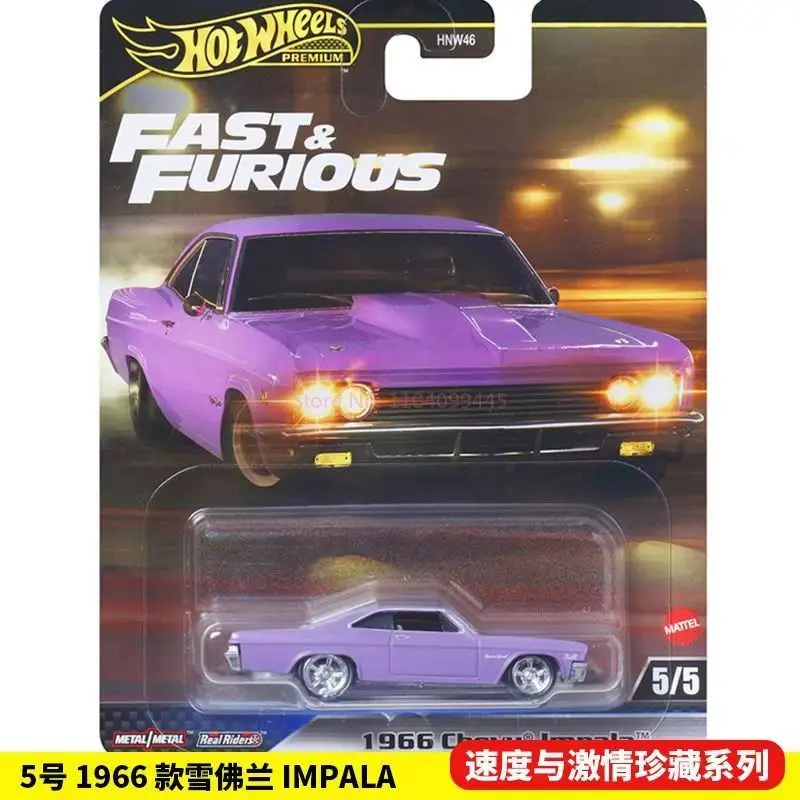 Nuevo modelo de coche Premium Hot Wheels genuino rápido y furioso Hnw46-9c6k Mazda/Nissan/Dodge/Alfa Romeo/Chevy 1/64 modelo fundido a presión para chico