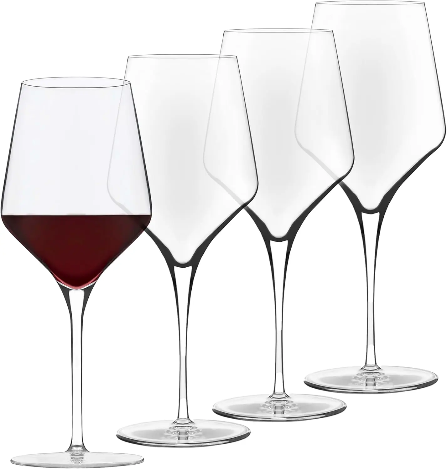 

Signature All Purpose Wine Glasses, Stemmed, Modern Red and White Wine Glasses Set of 4, Elegant Wine Glass Gift Set for