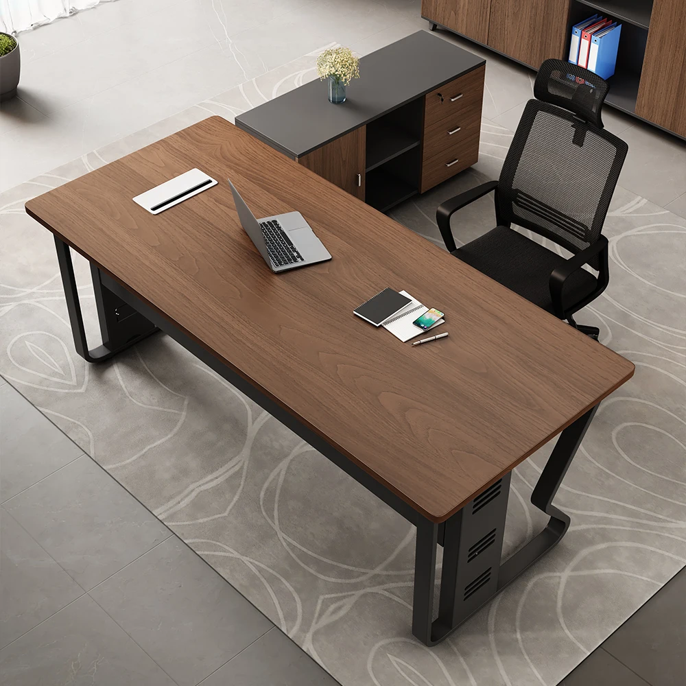 Factory Direct Wholesale Luxury Modern Wooden Boss Desk Manager Office Table Design