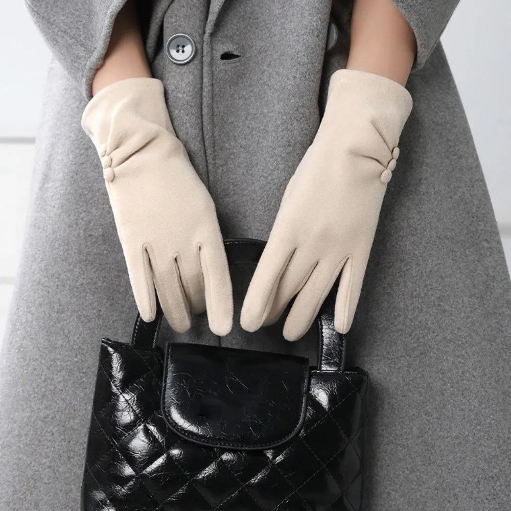 قفازات شتوية دافئة جديدة مقاومة للرياح ومضادة للبرد تعمل باللمس قفازات أنيقة للتزلج على الجليد للفتيات #4