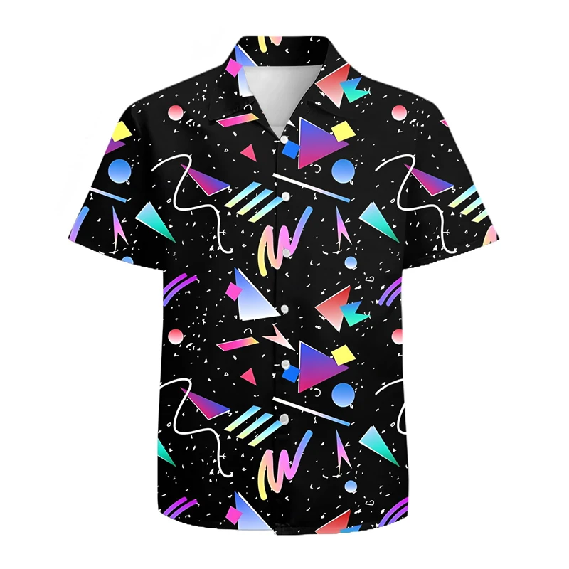 3D Graphic Print Shirt For Men Hawaiian Shirt Casual Beach Short Sleeve Fashion Funny Tops Male Blouse Summer Clothing Hot Sale