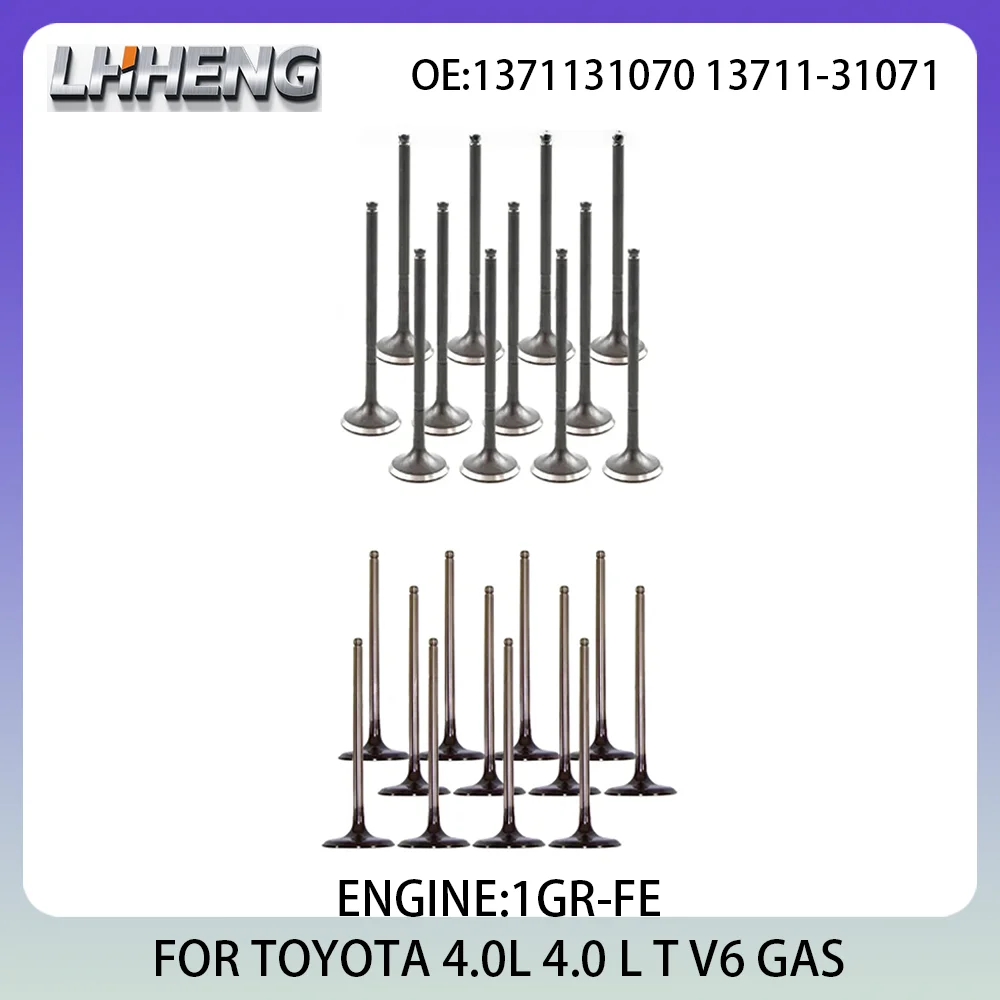 

24pcs New Intake & Exhaust Valve Kit For TOYOTA FORTUNER LAND CRUISER PRADO 4.0L 4.0 L T GAS 02-15 1371131070 13711-31071 1GR-FE