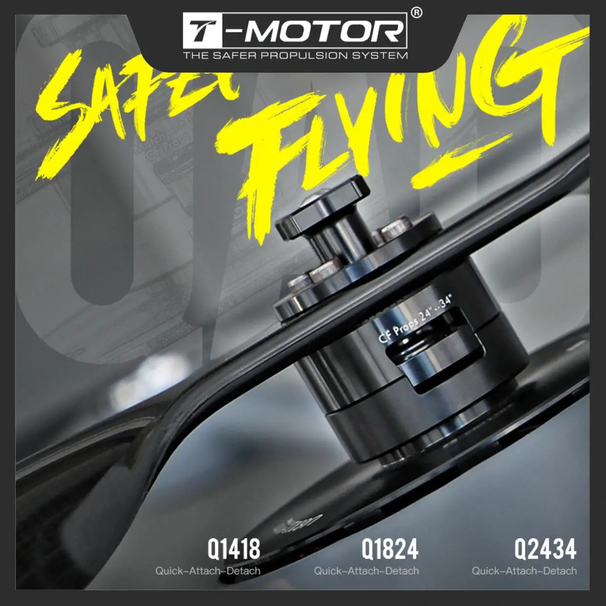 T-MOTOR Q1418 / Q1824 / Q2434 Quick Attach Detach Propeller Adapter for Multirotor and VTOL Drones DIY Parts