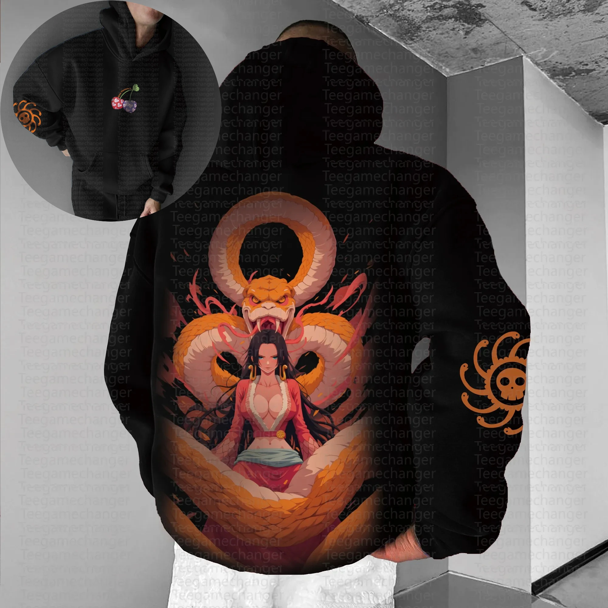 

Цельный Боа Хэнкок Фиолетовый Змея Аниме Толстовка Мужская Черная Хлопок Повседневная Уличная Одежда С Длинным Рукавом Осень Зима Мода Косплей