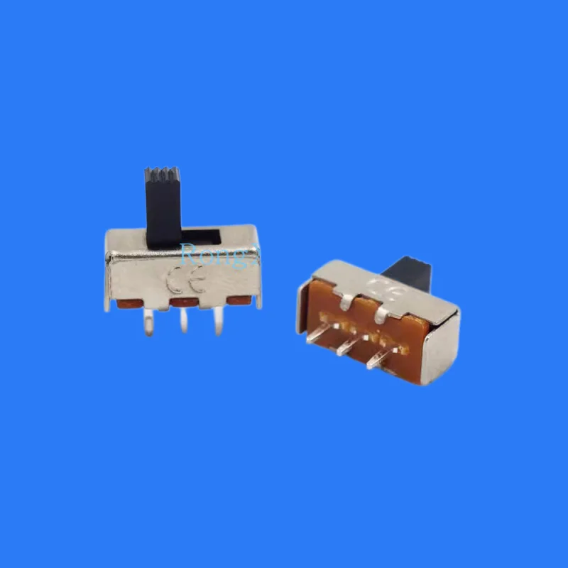 50pcs/ SS-12F44 2-speed toggle switch single-row two-speed sliding switch flashlight power switch without fixed feet