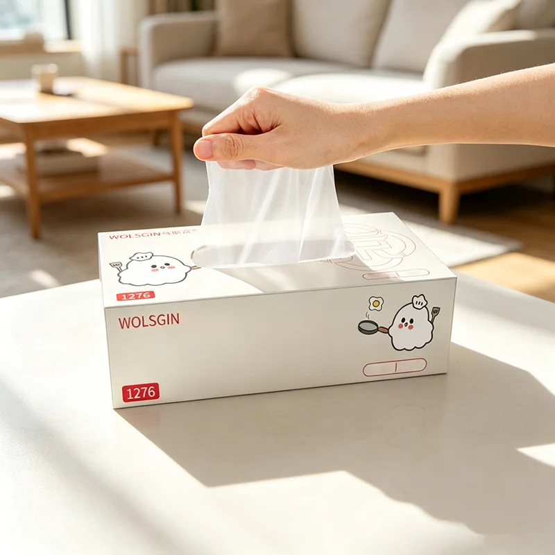 100/500PCS Disposable PE Gloves Plastic Gloves Terrace Pet Supplies Salon Catering Services Multi Purpose Household Tools