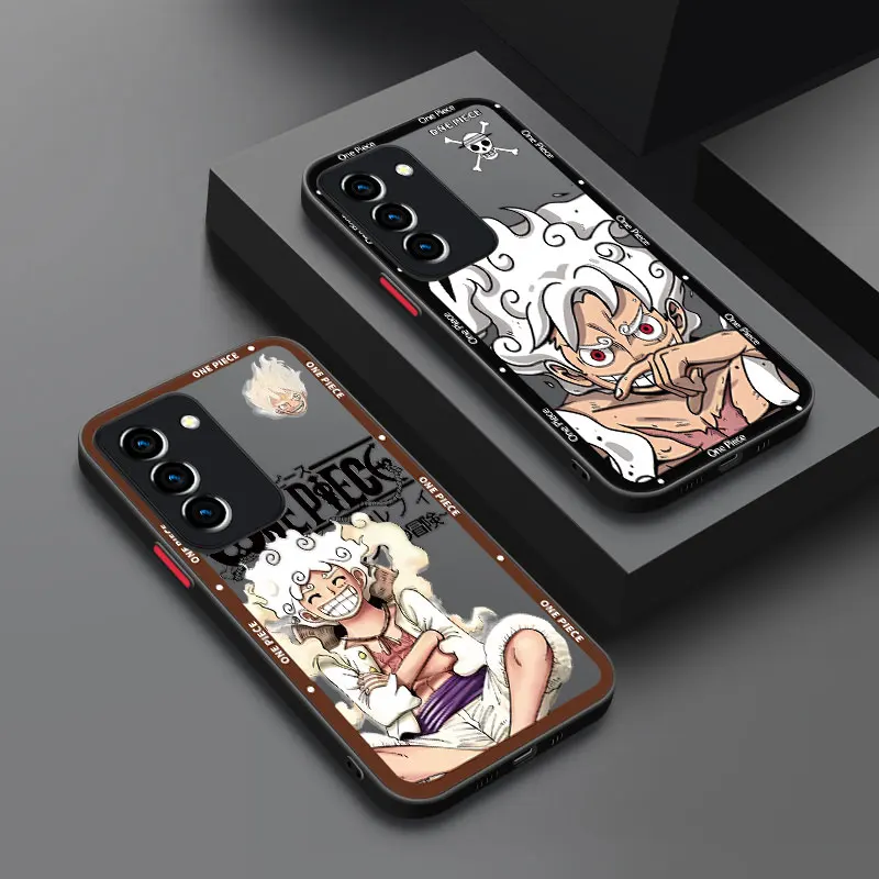 Anime Cartoon Luffy Frosted Translucent Phone Case For Samsung Galaxy A03 Core A02 A10 A12 A20 A21 A50 A70 S A01 A04E A05 A11