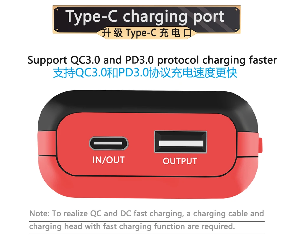 LiitoKala Lii-MP2 Fast Batter Charger 18650 Power Bank Portable Type C Input QC3.0 Charging For 18700 20700 21700 18650 PD3.0
