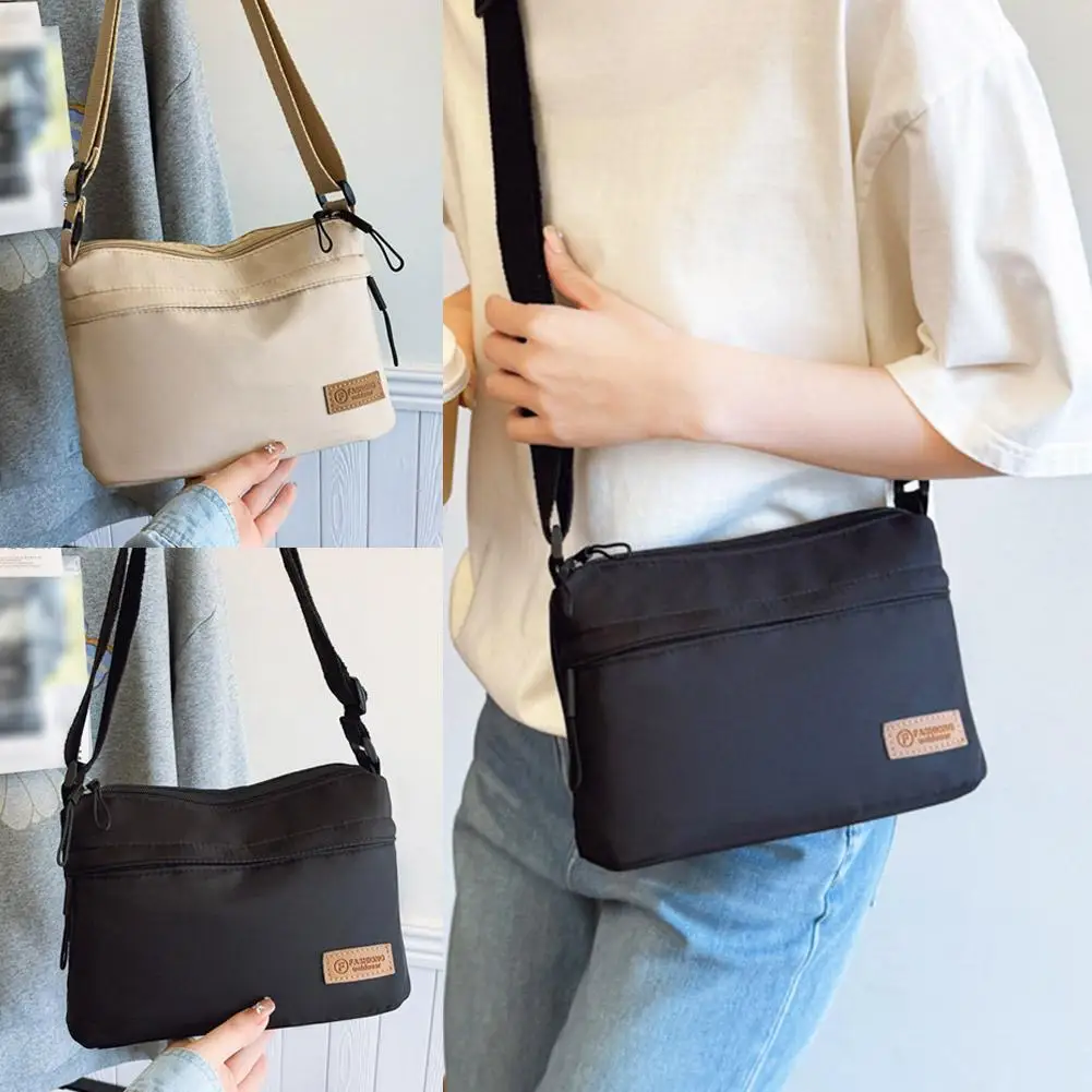 

Сумка через плечо на одно плечо, многофункциональная простая сумка из нейлоновой ткани, модная повседневная портативная сумка, легкая сумка-тоут