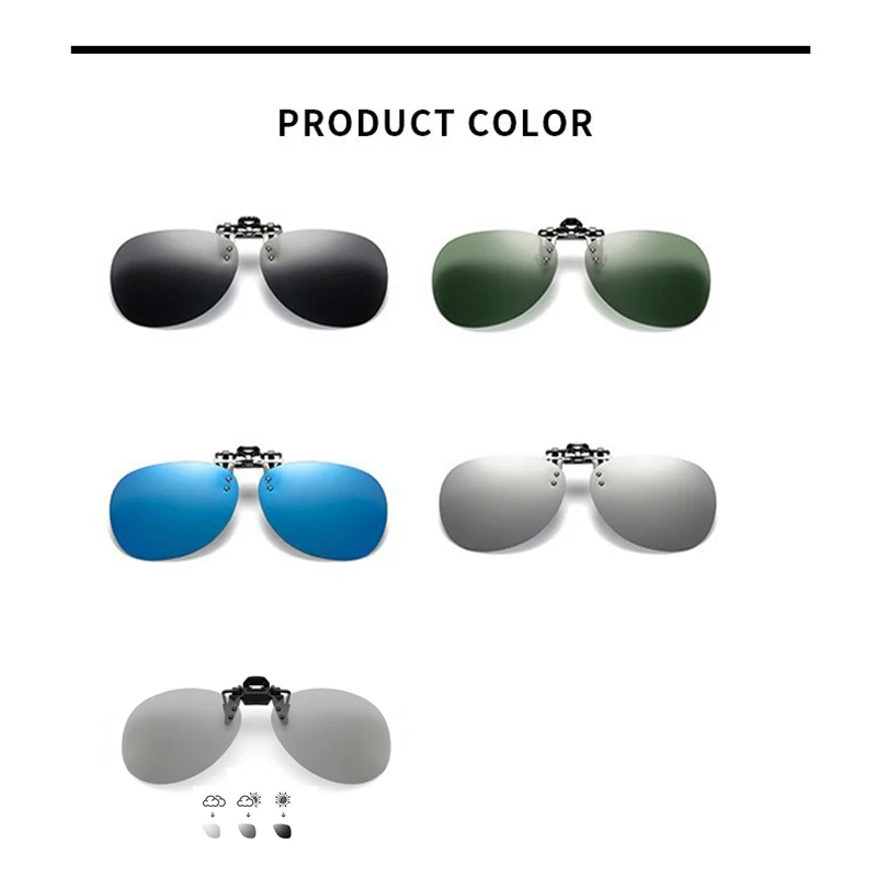 الطيار UV400 نظارات شمسية الاستقطاب كليب على النظارات الشمسية الرجال سائق السيارة في الهواء الطلق نظارات مكافحة وهج عدسة خمر النظارات FH0809