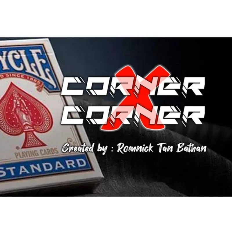 Corner X Corner By Romnick Tan Bathan Close Up Magic Trick Card Magic Visual Change Magia Magicians Prop Accessory Illusion