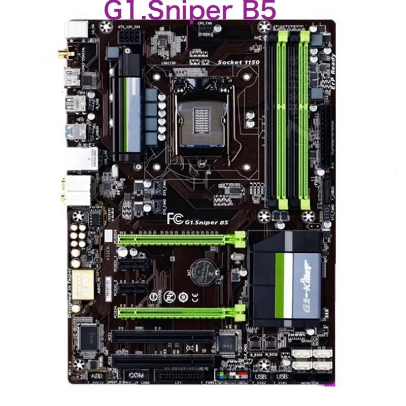 

Для Gigabyte G1. Материнская плата Snper B5 LGA 1150 DDR3 ATX, материнская плата, 100% протестирована, ОК, полностью работает