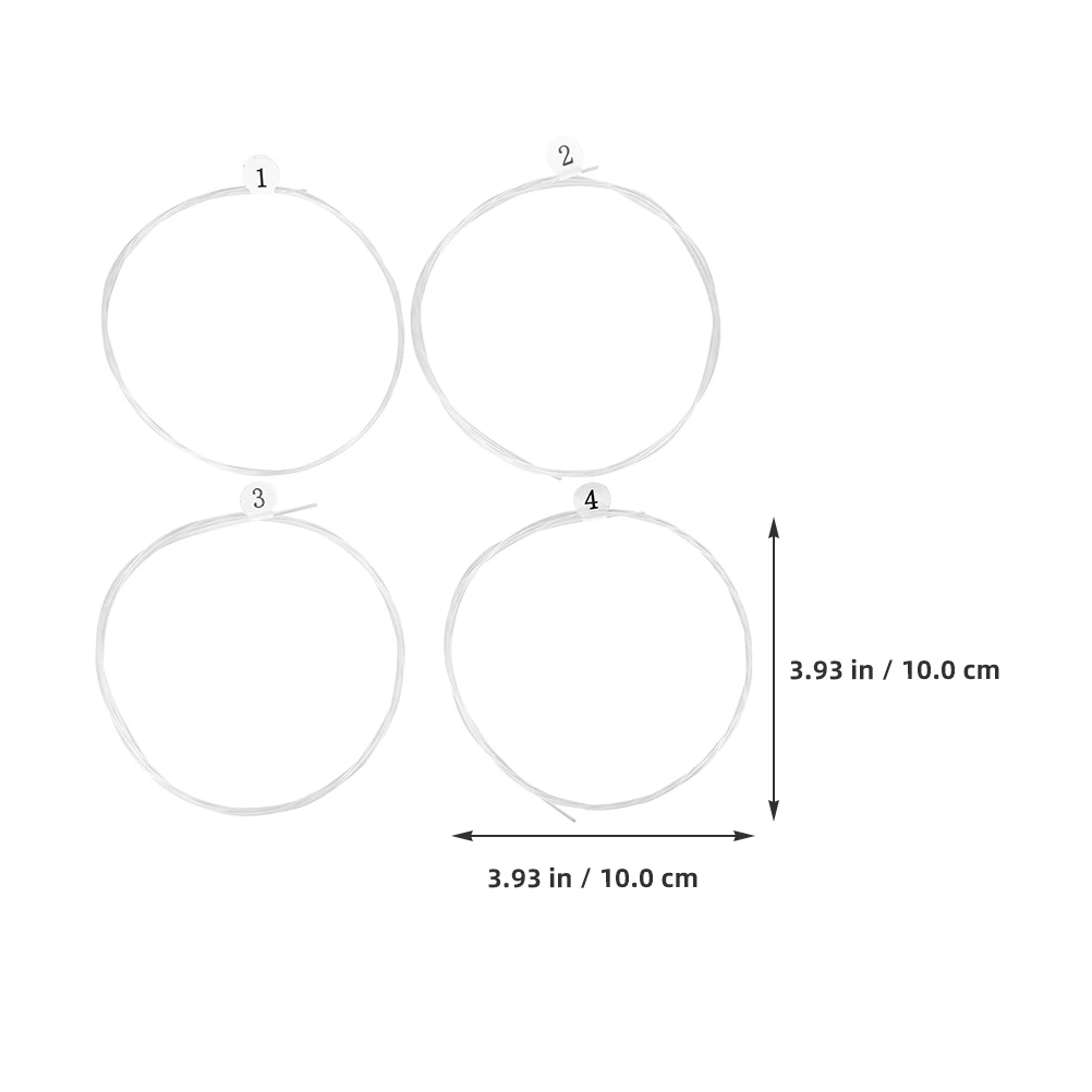 

4 Pcs Ukulele Strings Music Wire Replacement Part The Nylon Instrument Accessory