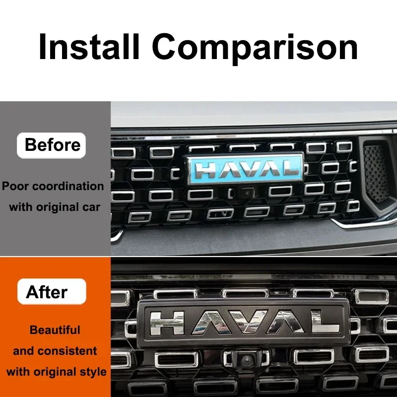 

Great Wall GWM Haval Dargo Emblem Front Grille Hood Logo Stickers For GWM Haval Dargo H6 PHEV H5 2023 2024 Rear Trunk
