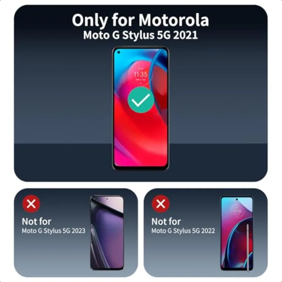 Защитная пленка для экрана и объектива камеры для Motorola Moto G Stylus 5G 2021, двойная небьющаяся пленка из закаленного стекла HD [9H Ha